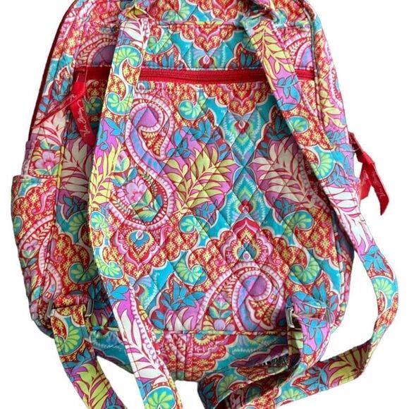 NWOT Vera Bradley Paisley In Paradise Iconic Campus Backpack‎ Retired Pattern  L main image 3